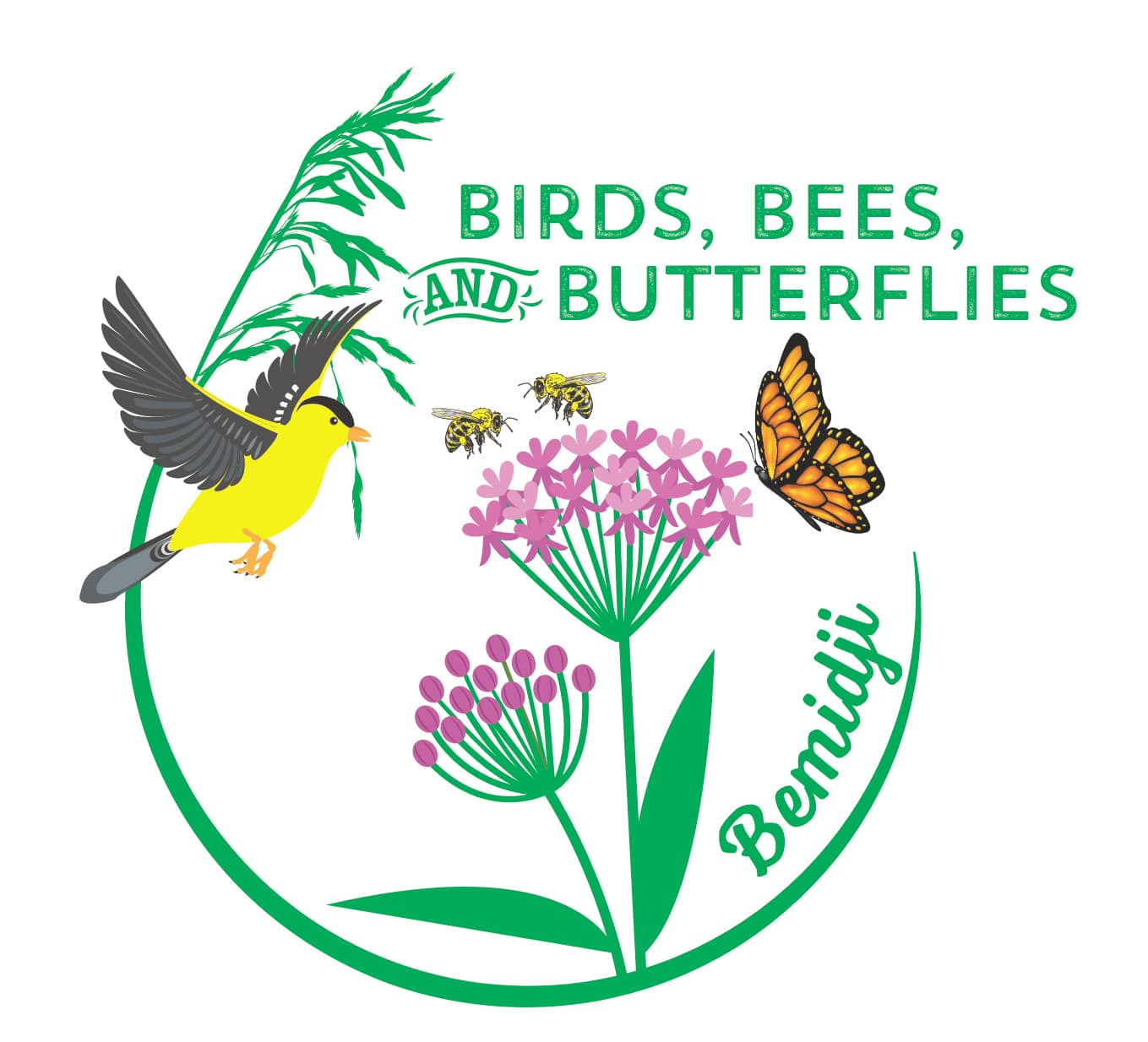 Birds, Bees, and Butterflies Bemidjilogo